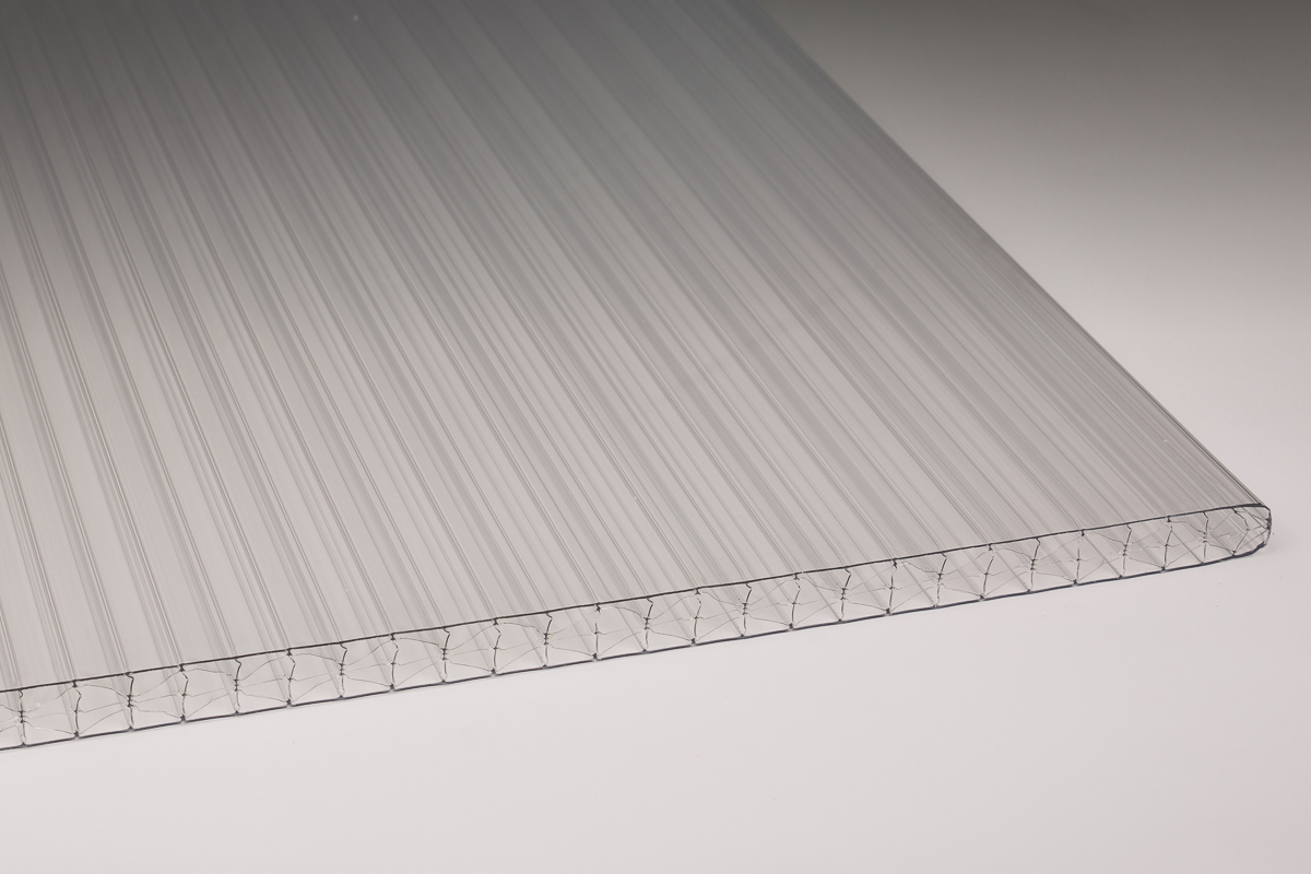Stegplatten 16mm Polycarbonat X-Struktur farblos hagelfest