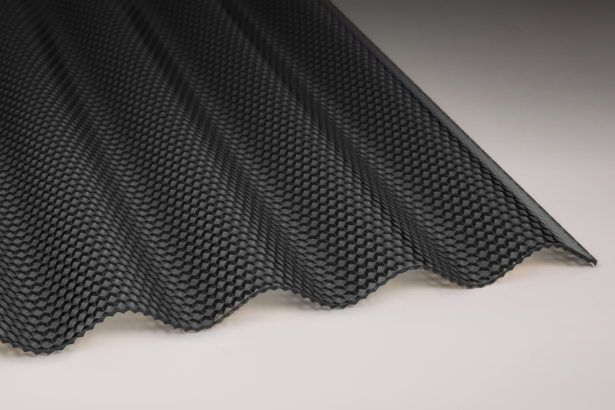 Polycarbonat Wellplatten 76/18 graphit Wabe garantiert hagelsicher